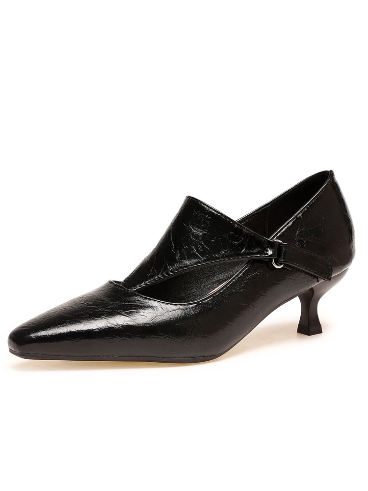 Women'S Shoes Kitten Heels - Kadınlar için Koyu Retro Kedi Topuklu