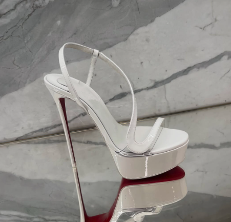 Women Shoes Formal - Metalik Deri Platform Stiletto Sandaletler Seksi