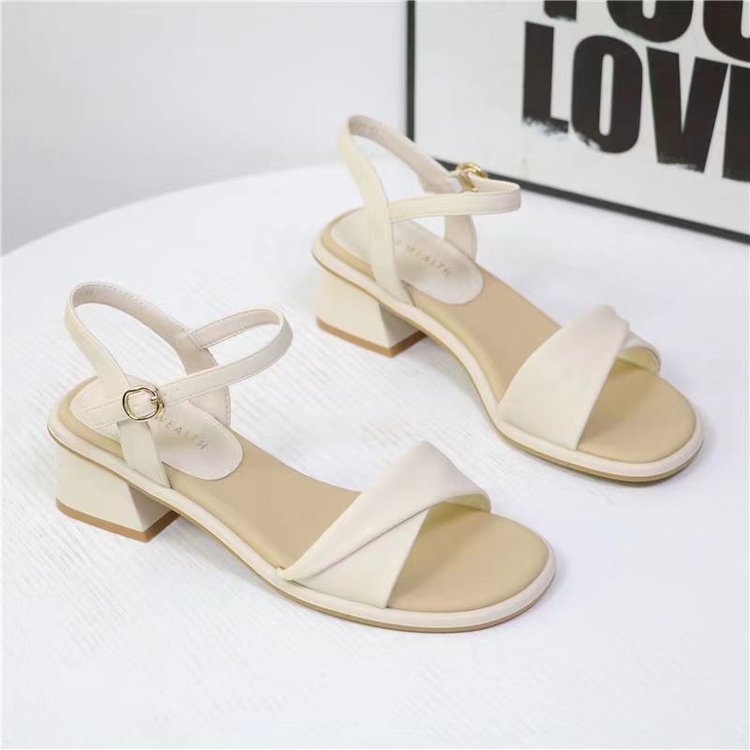 Women Shoes Formal - Akşam Esintisi Blok Topuklu Sandaletler Kadınlar