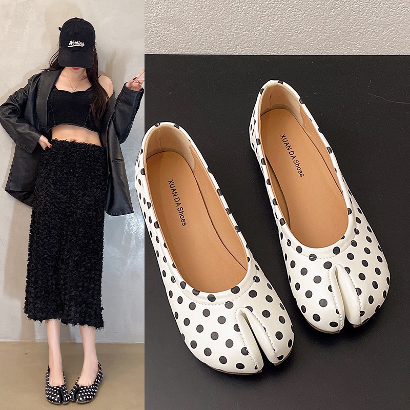 Women'S Shoes For Standing All Day - Kadınlar İçin Parmak Arası Puantiyeli Babetler,
