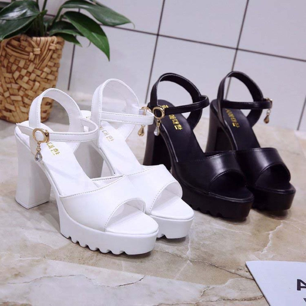 Jelly Sandal Women - Moda Balık Ağızlı Yüksek Topuklu Sandaletler