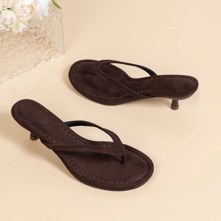 Women'S Shoes Kitten Heels - Yeni Suni Süet Topuklu Parmak Arası