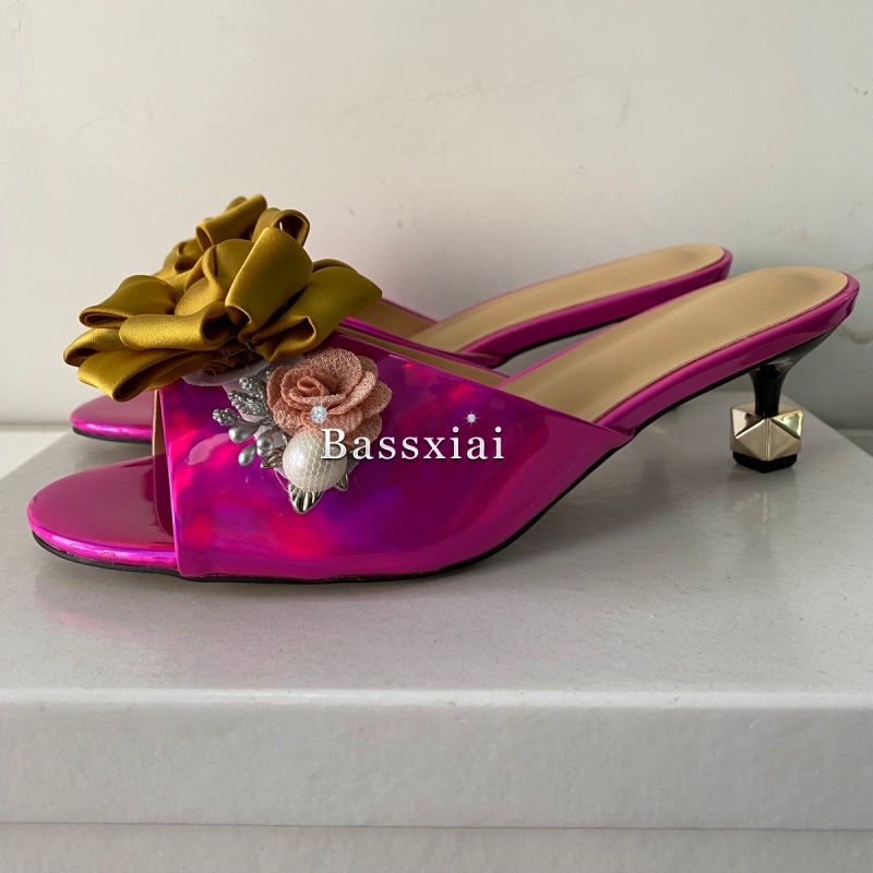 Kristal Dekor El Yapımı Çiçek  - Women'S Shoes Kitten Heels incelemesi ve fiyatı