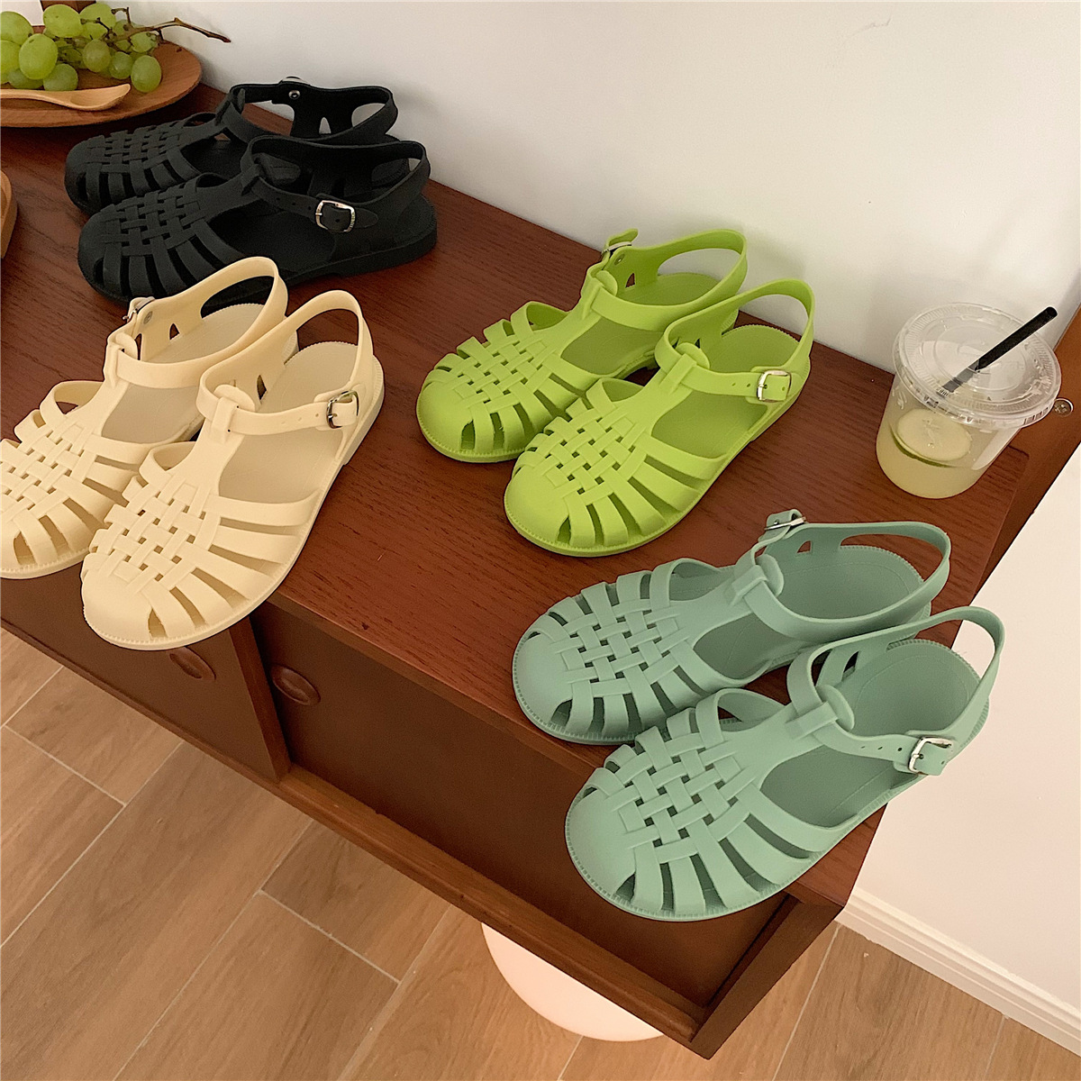 XIXITIAO Vintage Oymalı Dokuma - Jelly Sandal Women incelemesi ve fiyatı