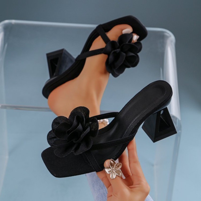 Bayan 3D Çiçek Dekor Sandalet  - Women Shoes Formal incelemesi ve fiyatı